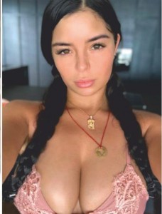 Sultry Demi Rose shoots in sheer pink lingerie for a photo-sharing site - 1