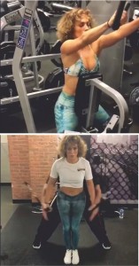 The gorgeous Jennifer Lopez shows off her stunning physique in a workout session - 1