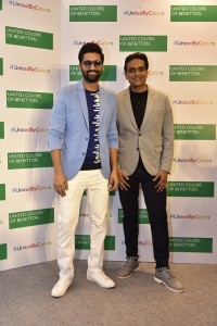 Vicky Kaushal & Sundeep Chugh, CEO Benetton India at the United Colors of Benetton Store launching the SS19 Collection and celebrating Valentines Day (6)
