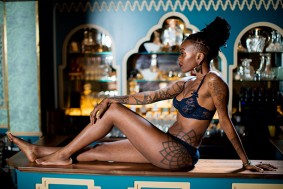 A African Lady in Lingerie pose