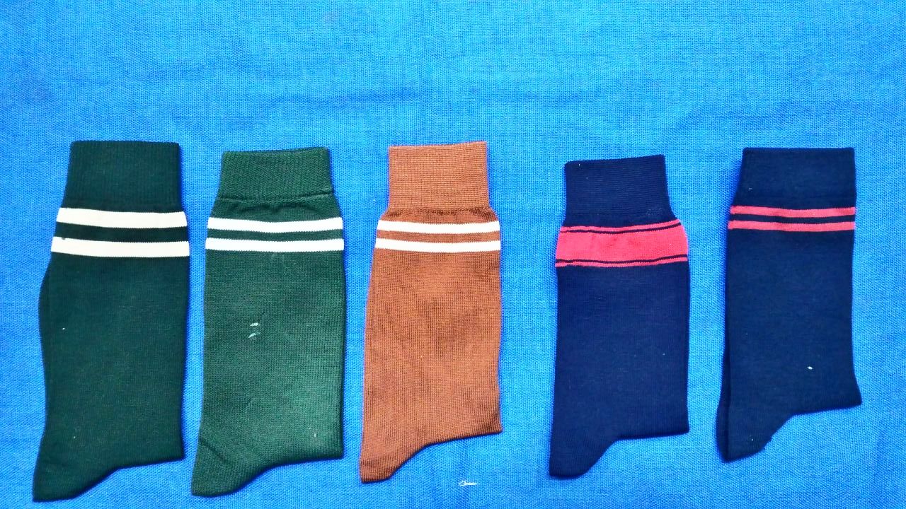 Greenbrown Blue Socks