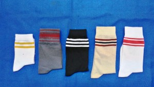 White Grey Black White Comfort Socks