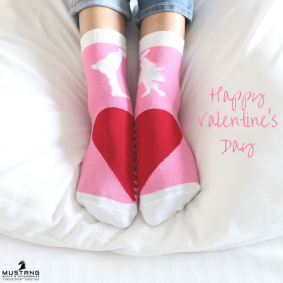 Valentines special Mustang Socks Heart shape socks