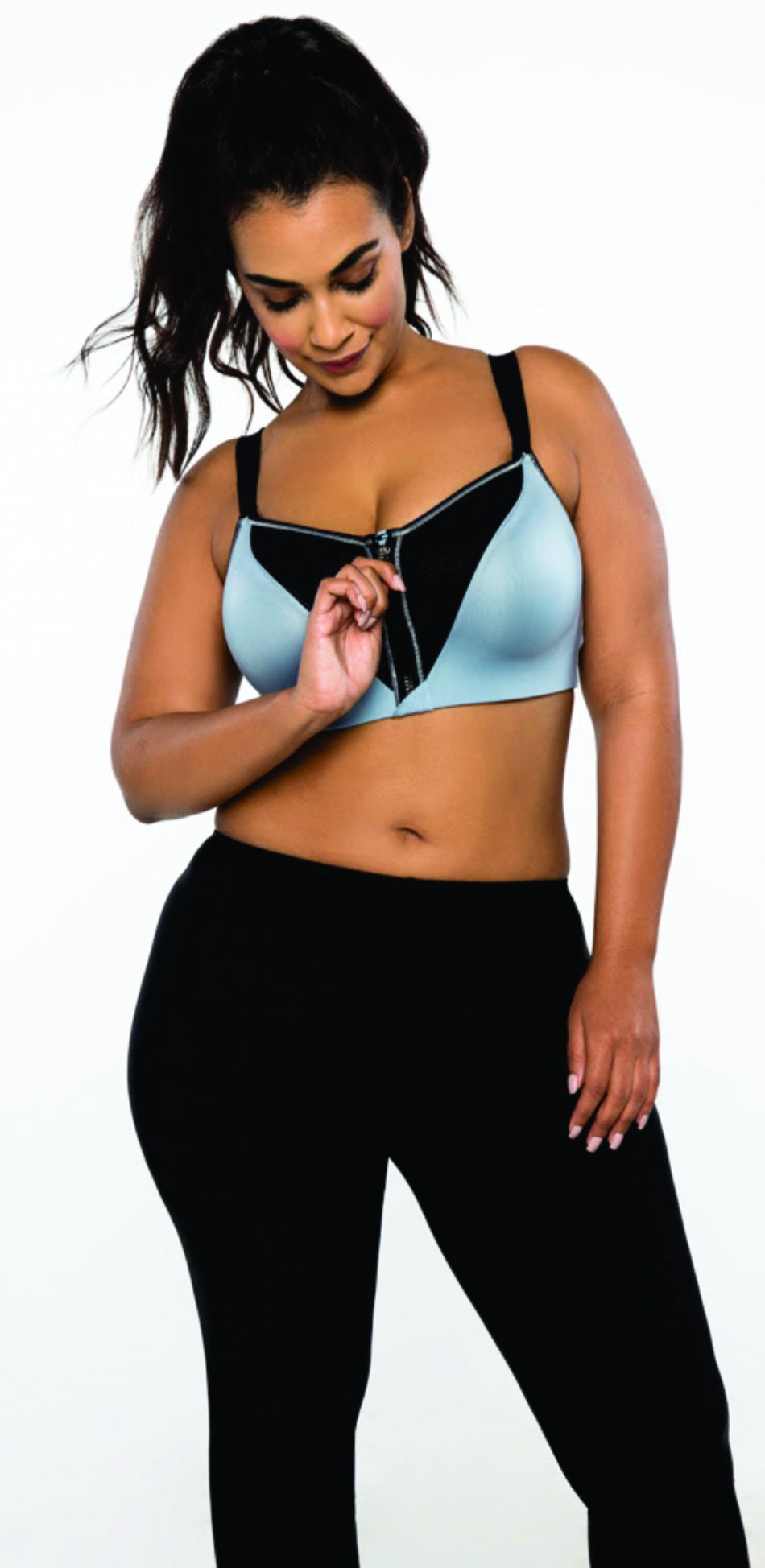 Curvy Couture Womens Plus-Size Confident Fit Wire Free Sports Bra 