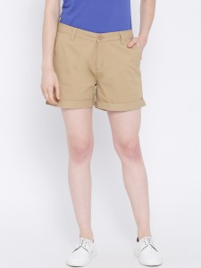 United-Colors-of-Benetton-Beige-Solid-Shorts