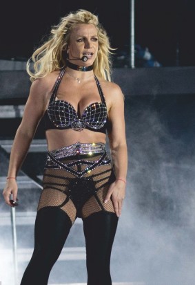 princess britney scorches the stage in black