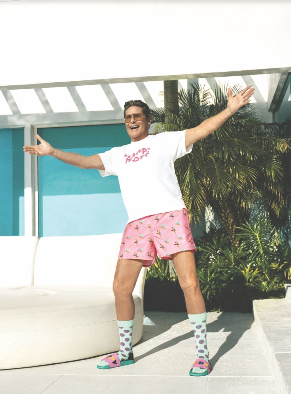 Swimwear collection unveiled by Happy Socks starring David Hasselhoff